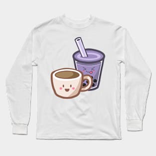 Taro Boba and Coffee xP Long Sleeve T-Shirt